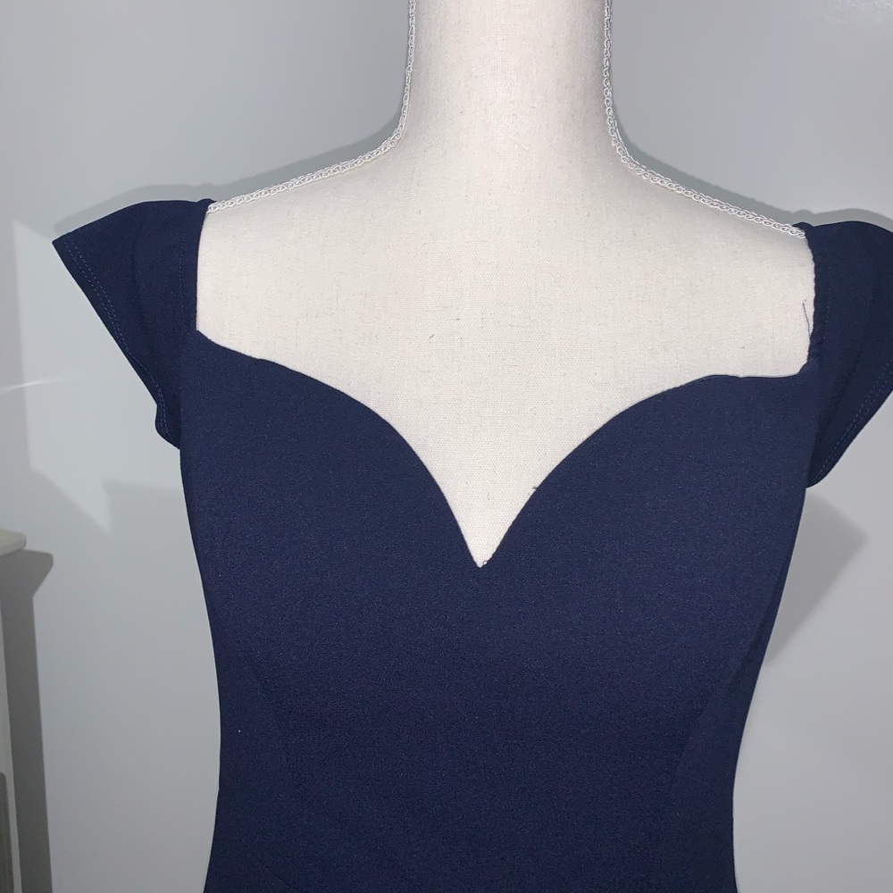 Navy blue long formal dress